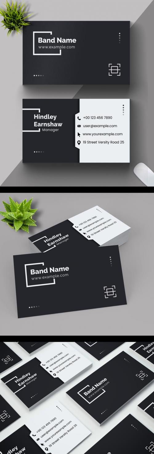 Black Business Card Design