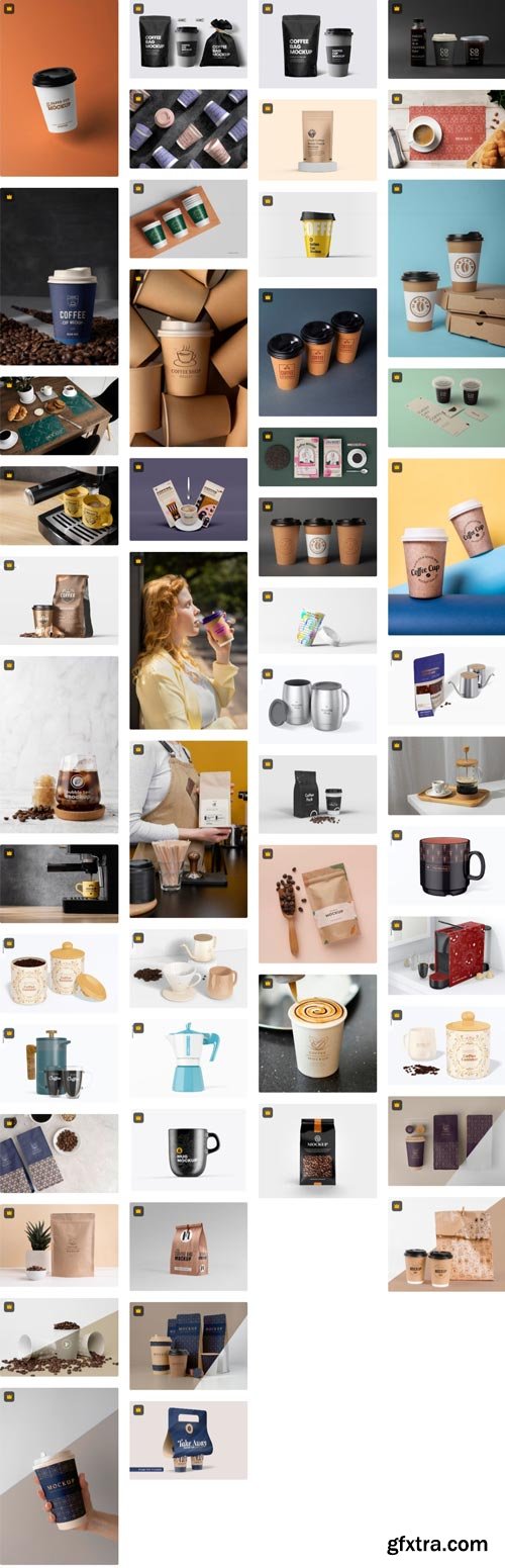 Amazing Mockups, Coffee Mockups 120xPSD