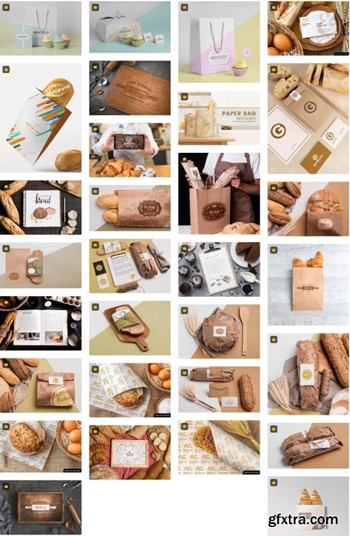 Amazing Mockups, Bakery Mockups 80xPSD