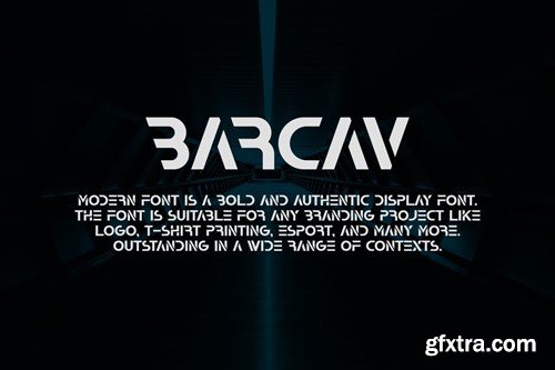 Barcav - Modern Futuristic Techno Font MXXWP9S