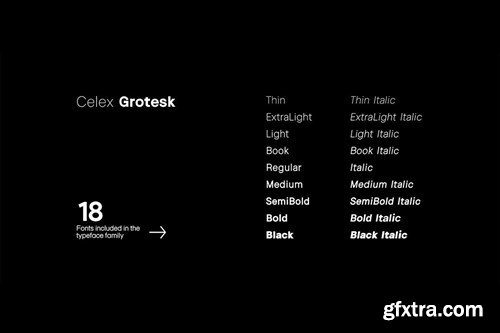 Celex Grotesk - Modern Font Family NZ9SRC3