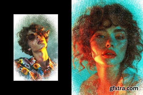 Colorful Pencil Sketch Photo Effect 73TZUHY