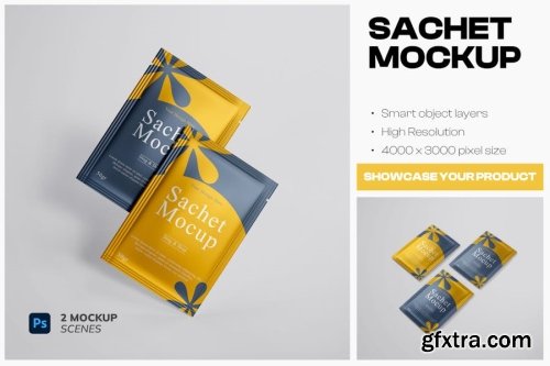 Long Sachet Mockup Collections 14xPSD