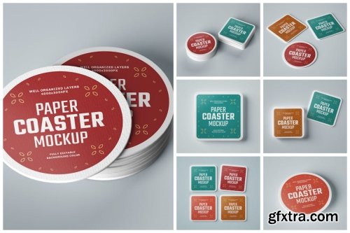 Coaster Mockup Collections 14xPSD