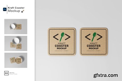 Coaster Mockup Collections 14xPSD