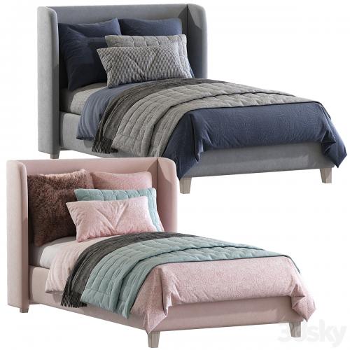 Bed Angela Upholstered Low Profile Standard Bed