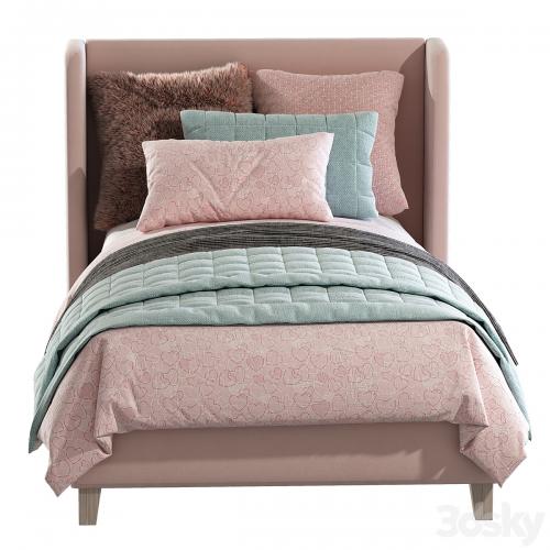 Bed Angela Upholstered Low Profile Standard Bed