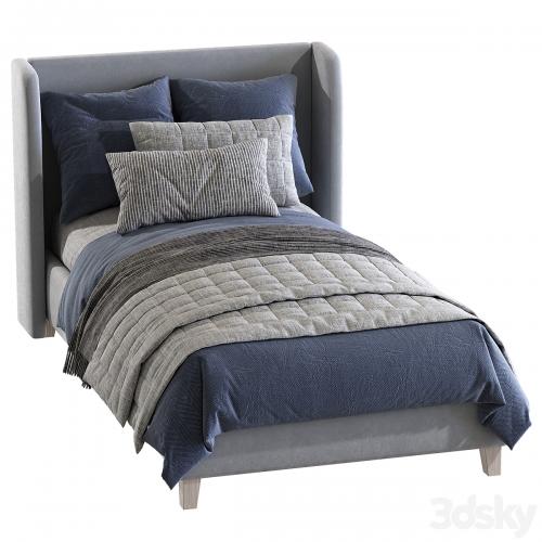 Bed Angela Upholstered Low Profile Standard Bed