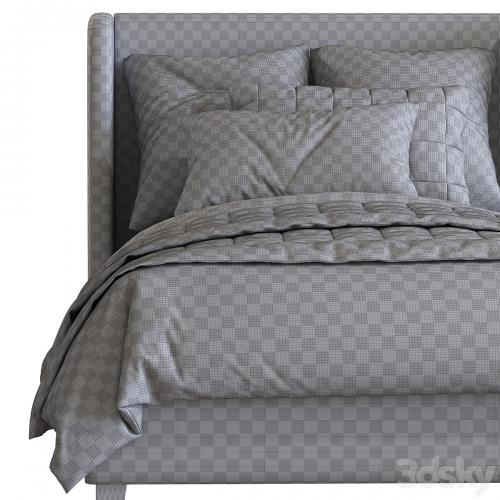 Bed Angela Upholstered Low Profile Standard Bed