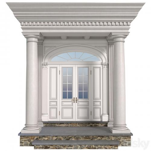 Column Porch MODERN ENTRANCE to the house Classic Front Porch Portico FRONT DOOR