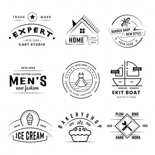 Badge Design Logo Set