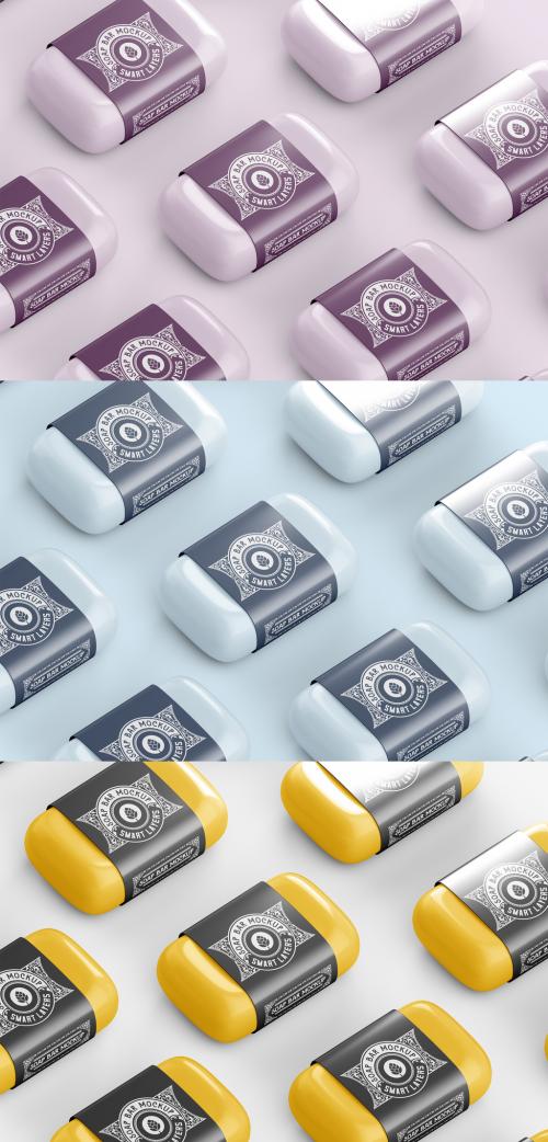 Set Soap Bar Package Mockup