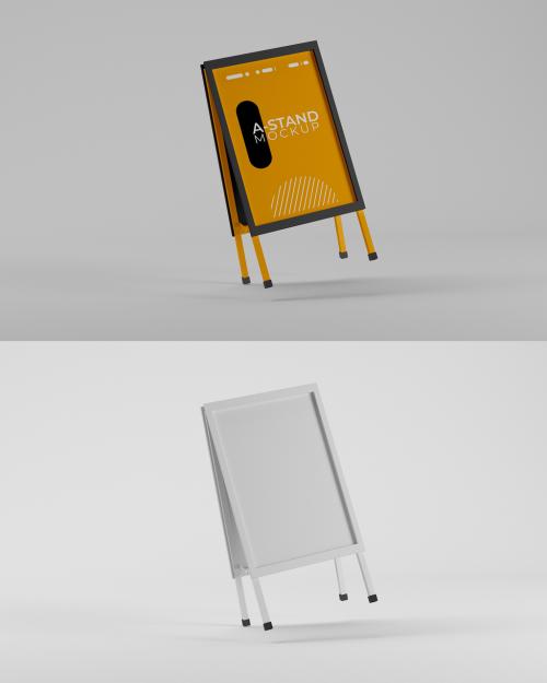 Floating A-Stand Board Mockup