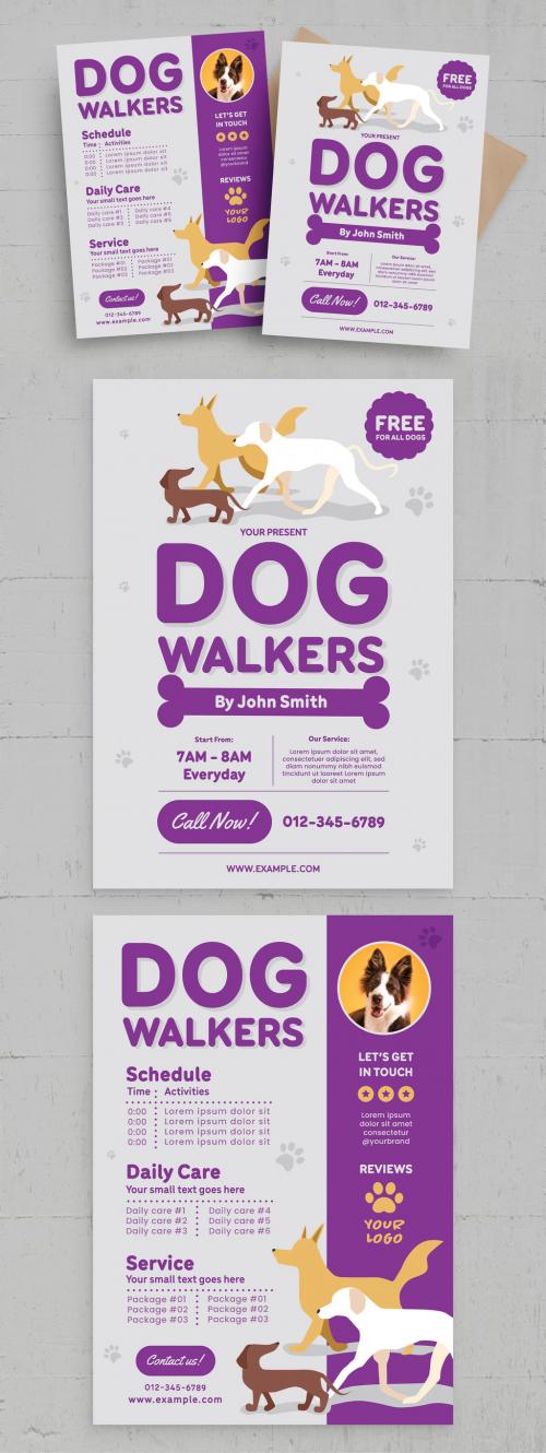 Dog Walker Flyer Layout