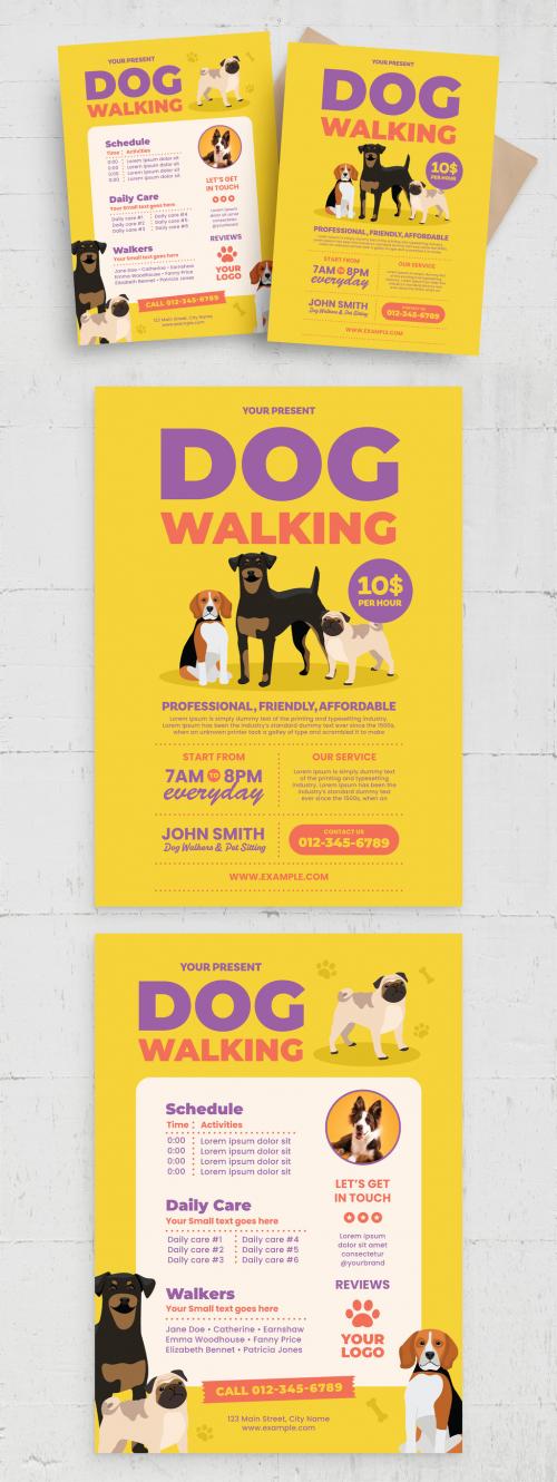 Dog Walking Flyer Layout