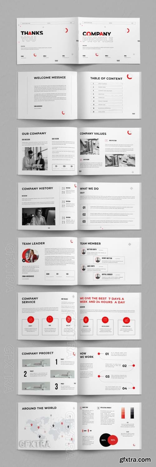 Company Profile Template Brochure Layout Landscape 725312104