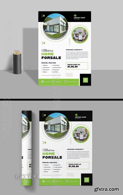 Modern Real Estate Flyer Template 725282147