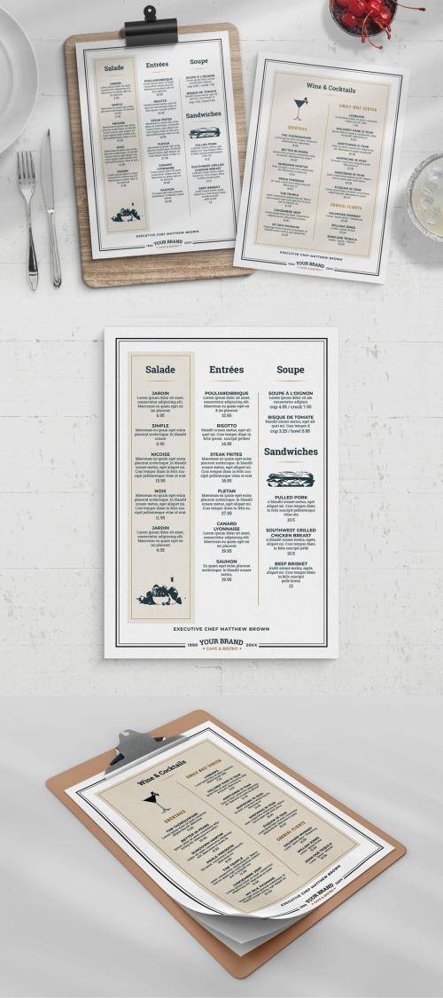 Simple Restaurant Food Menu Layout