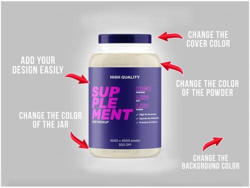 Supplement Jar Mockup