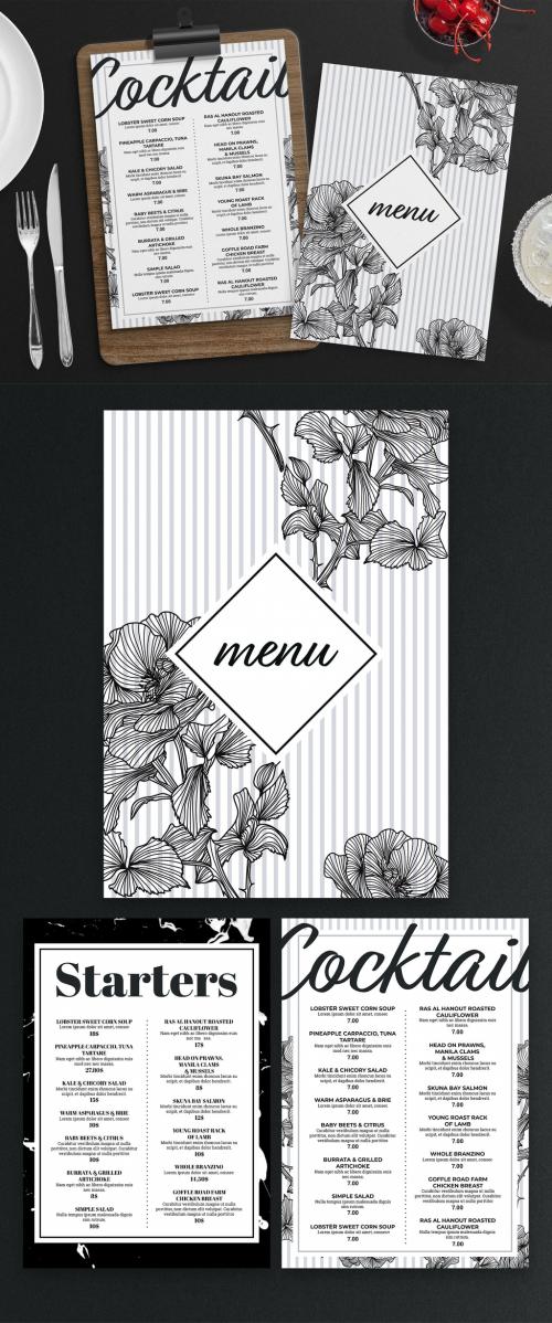 Cocktail Bar Menu Layout