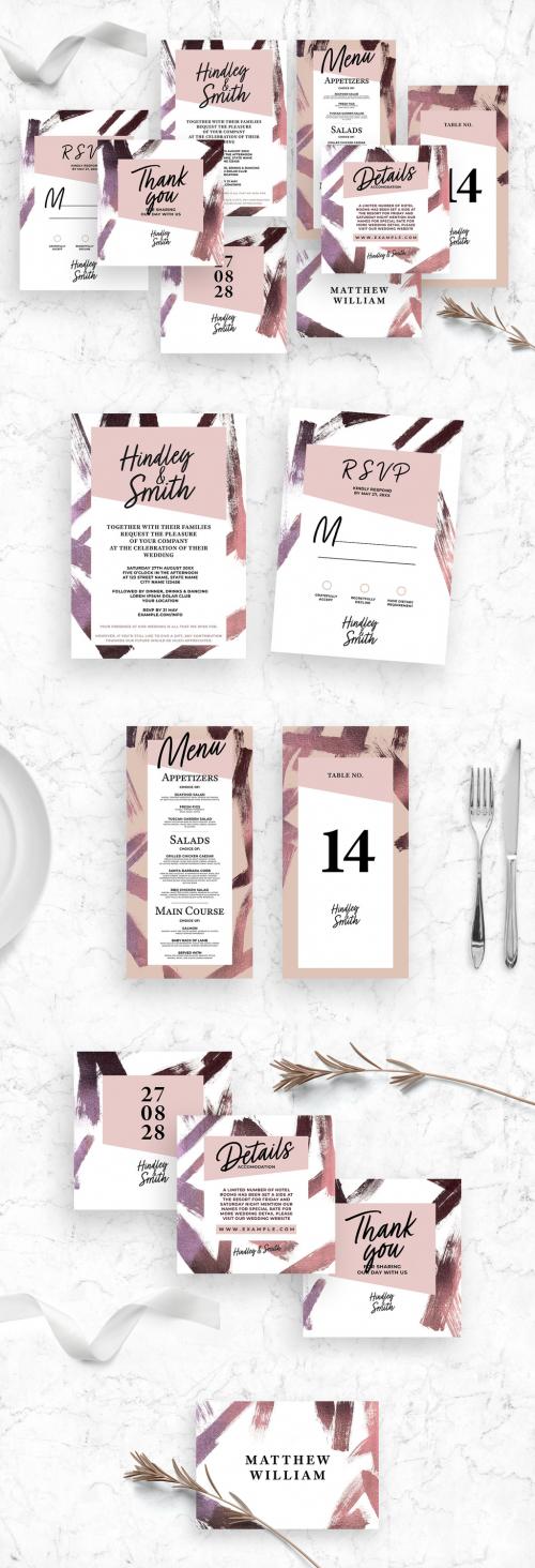 Modern Wedding Invitation Invite Stationery