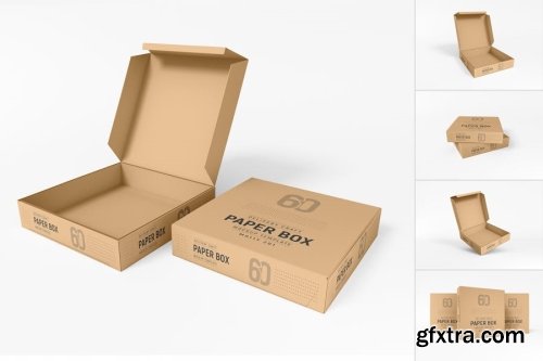 Kraft Paper Box Mockup Collections 14xPSD