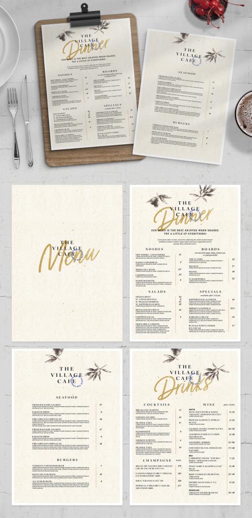 Elegant Restaurant Menu