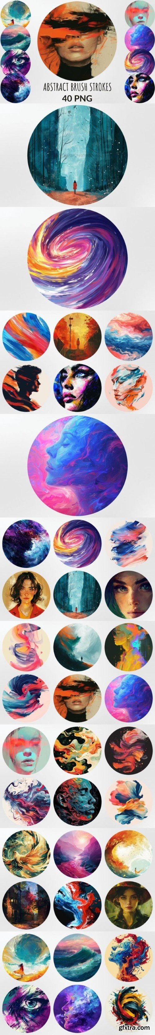 Abstract Brush Strokes Sublimation Pack