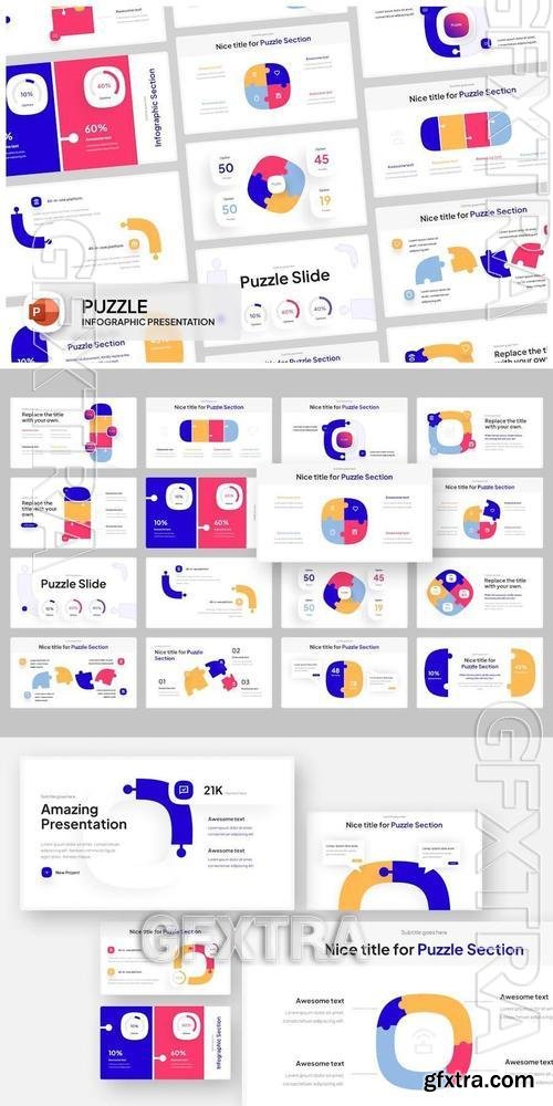 Puzzle Infographic PowerPoint Template WEK33SX