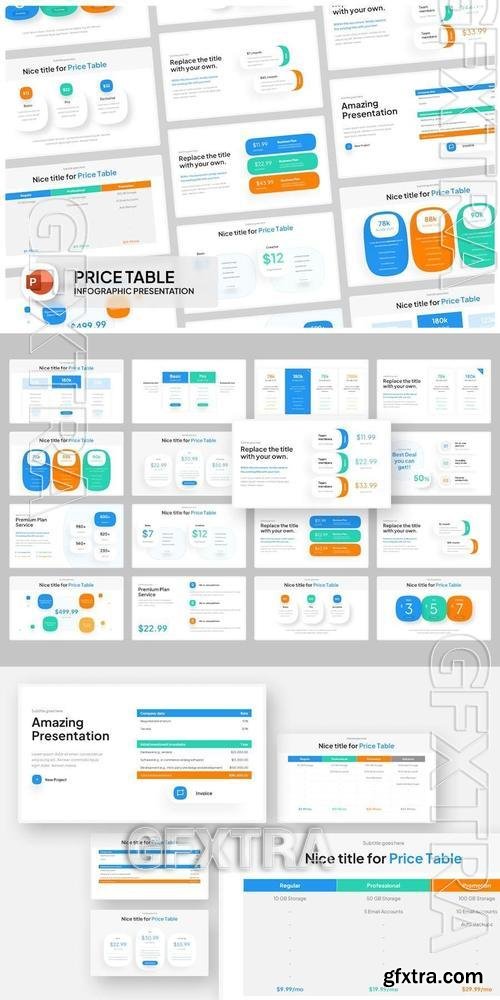 Price Table Infographic PowerPoint Template TUXQZ4B