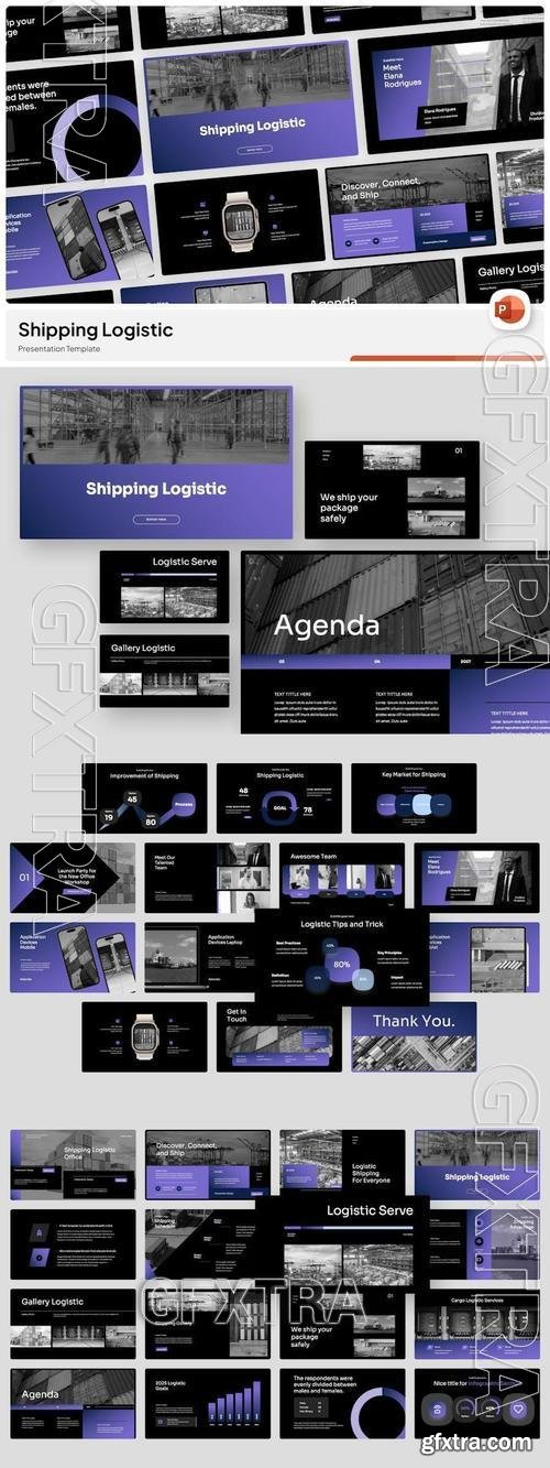 Shipping Logistics PowerPoint DJ8SQG9