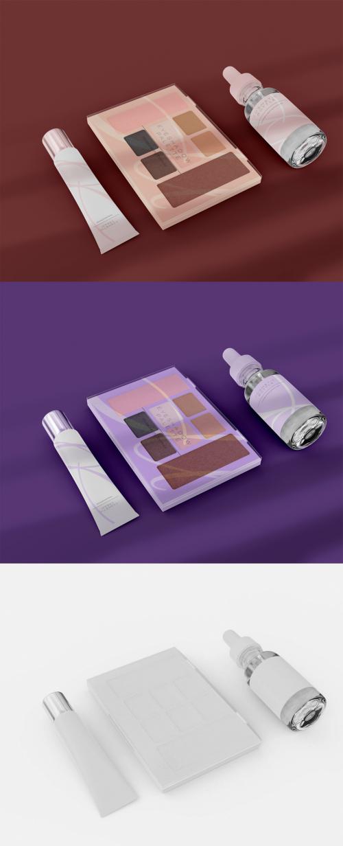 Cosmetic Beauty Set Mockup