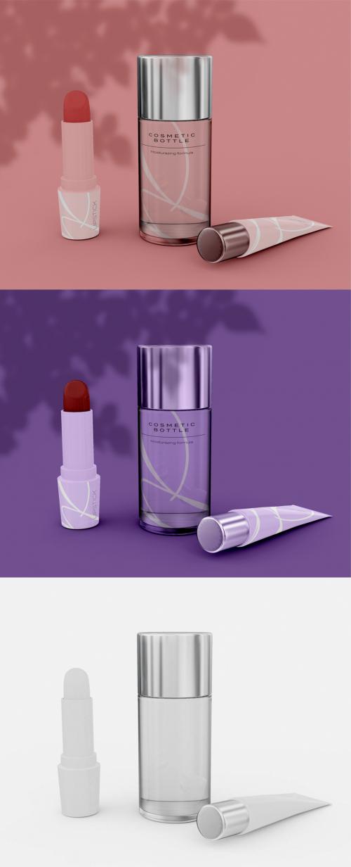 Cosmetic Set Packaging Mockup