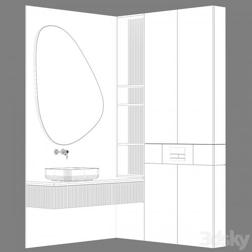 Bathroom furniture 01 in a modern minimalist style