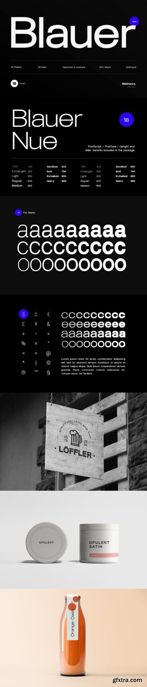 Blauer Nue Font Family