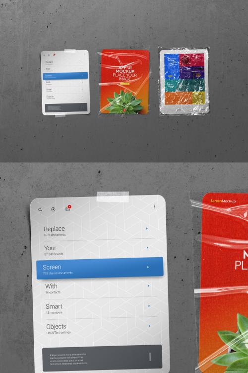 App UI Mockup Tablet Set