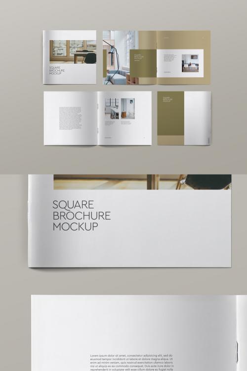 Brochure Mockup Square Booklet