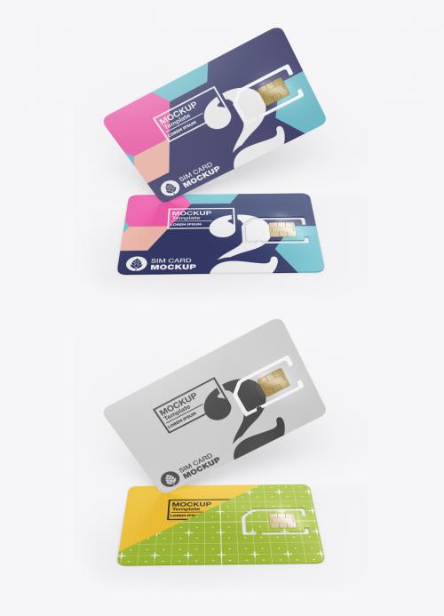 Plastic Sim Card Mockup