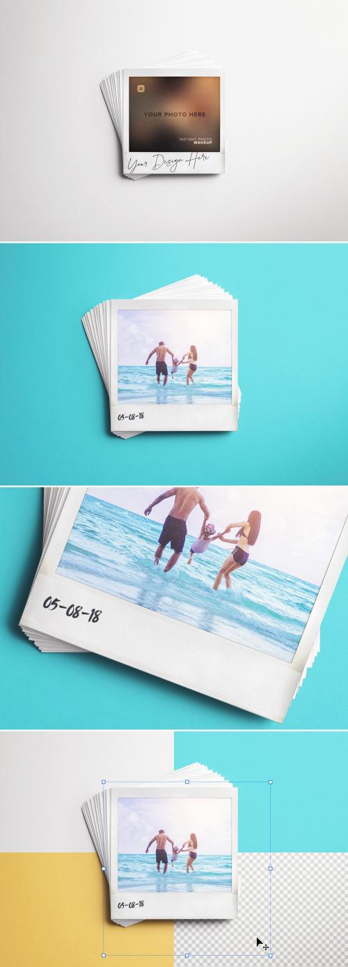 Instant Pictures Mockup Fan Stack