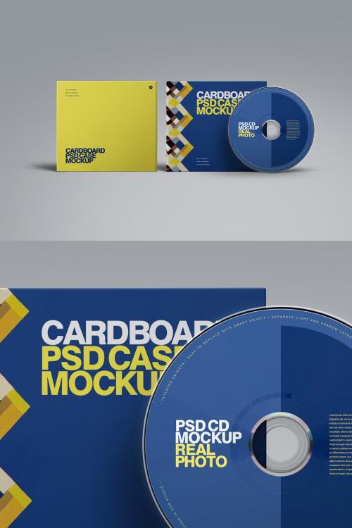 CD Mockup Cardboard Jewel Case