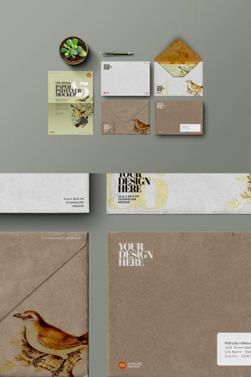 Envelopes Mockup C6, 11,4 X 16,2