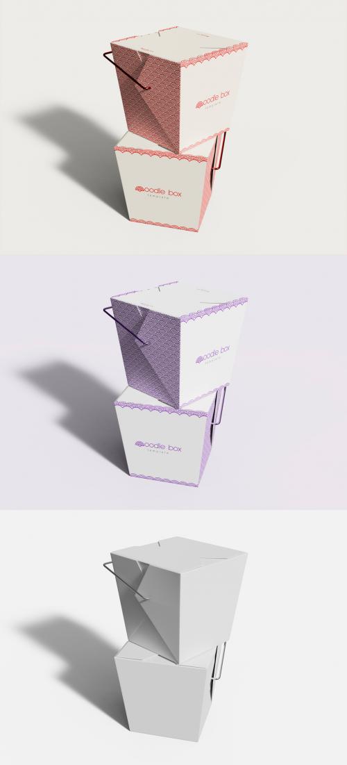 Noodle Box Packaging Mockup