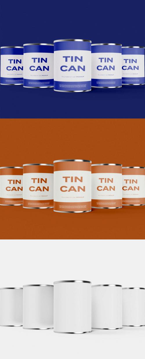 Two Rounded Tin Cans Mockup