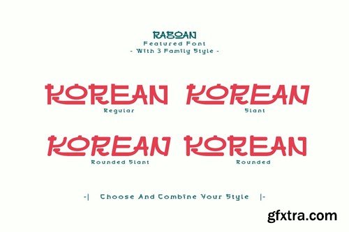 Raboan - Korean Style Font 29F4PAL