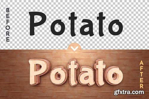 Fresh Potato - Editable Text Effect, Font Style RY939RS