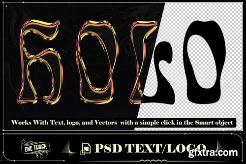 3D Holographic Text Effect PSD Template Photoshop KR2HR5C