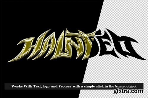 3D Shiny Gold Text Effect PSD Template Photoshop PHG5BHD