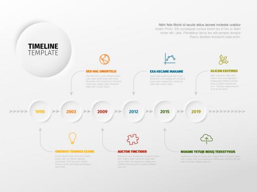 Infographic Timeline Layout with Horizontal Time Line