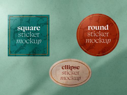 Elegant Sticker Branding Mockup