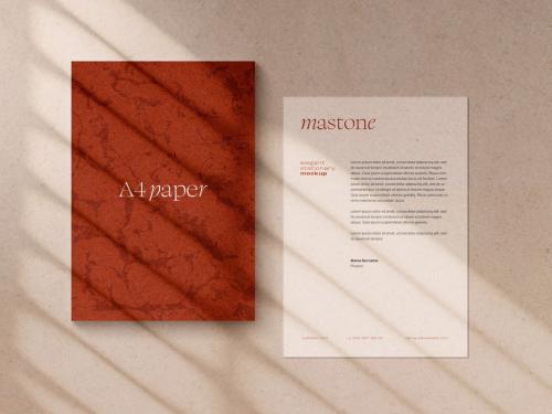 Elegant A4 Letterhead and Folder Branding Mockup